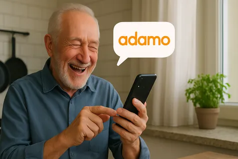 Hombre mayor con cobertura Adamo.