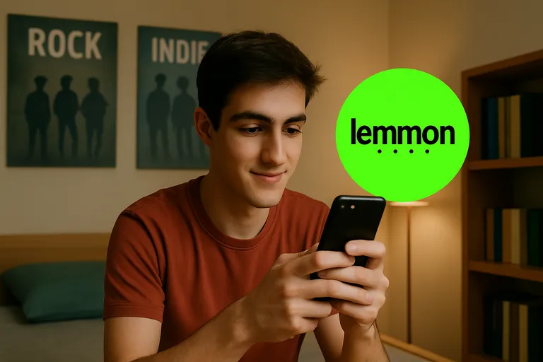 Chico joven disfruta de cobertura Lemmon en su cuarto.