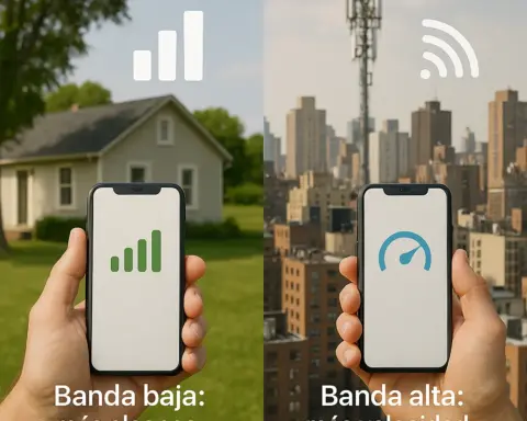 Comparativa visual entre banda baja y bada alta y sus características.