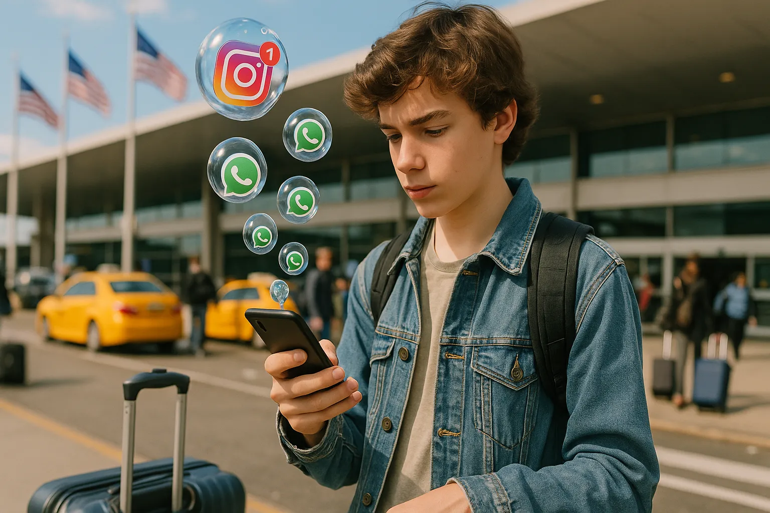 Joven con cobertura en Estados Unidos.