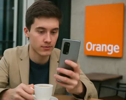 Joven usando cobertura de Orange